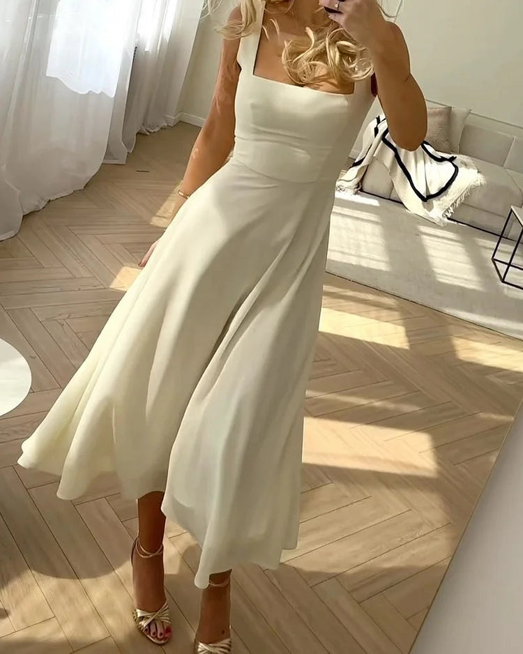 NOMI™ - Abito Lungo Elegante in Chiffon Semi-Trasparente
