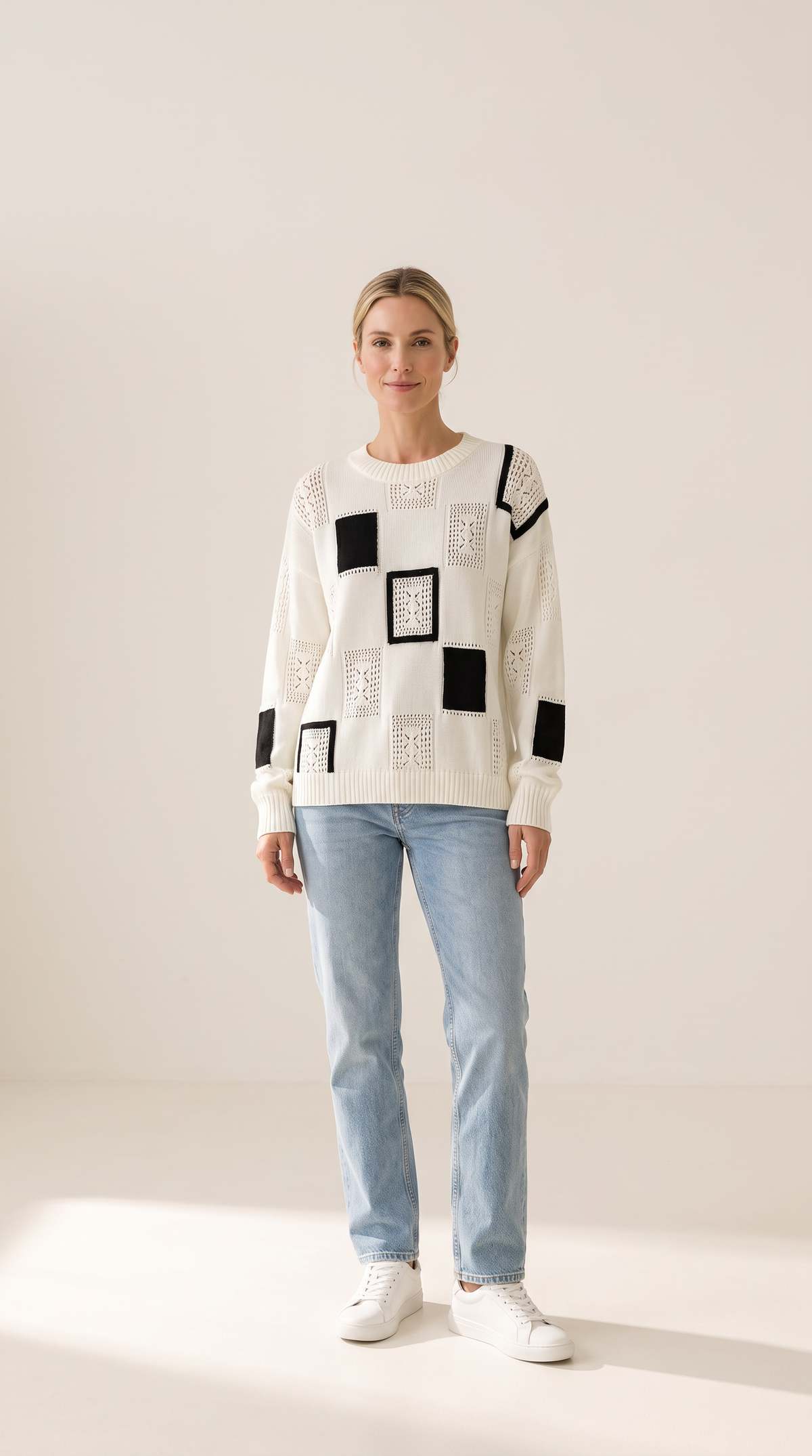 Maglione a Motivo Traforato