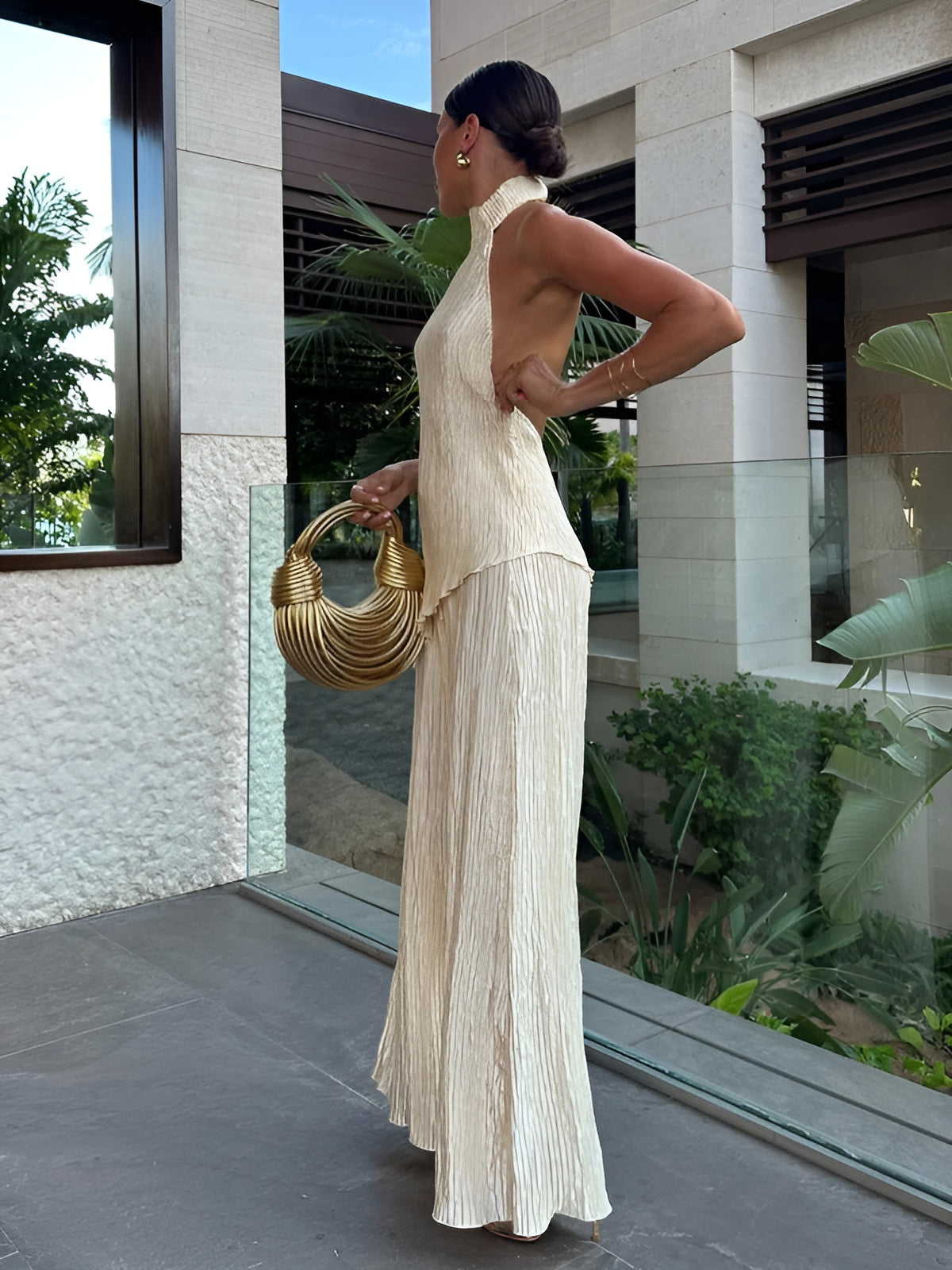 NOMI™ | Completo Plissé Elegante
