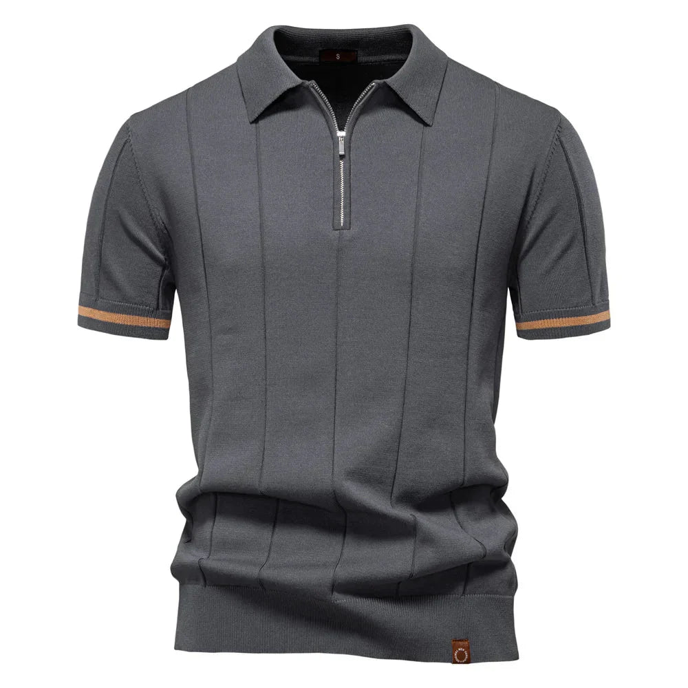 NOMI™ | Polo da Uomo con Zip