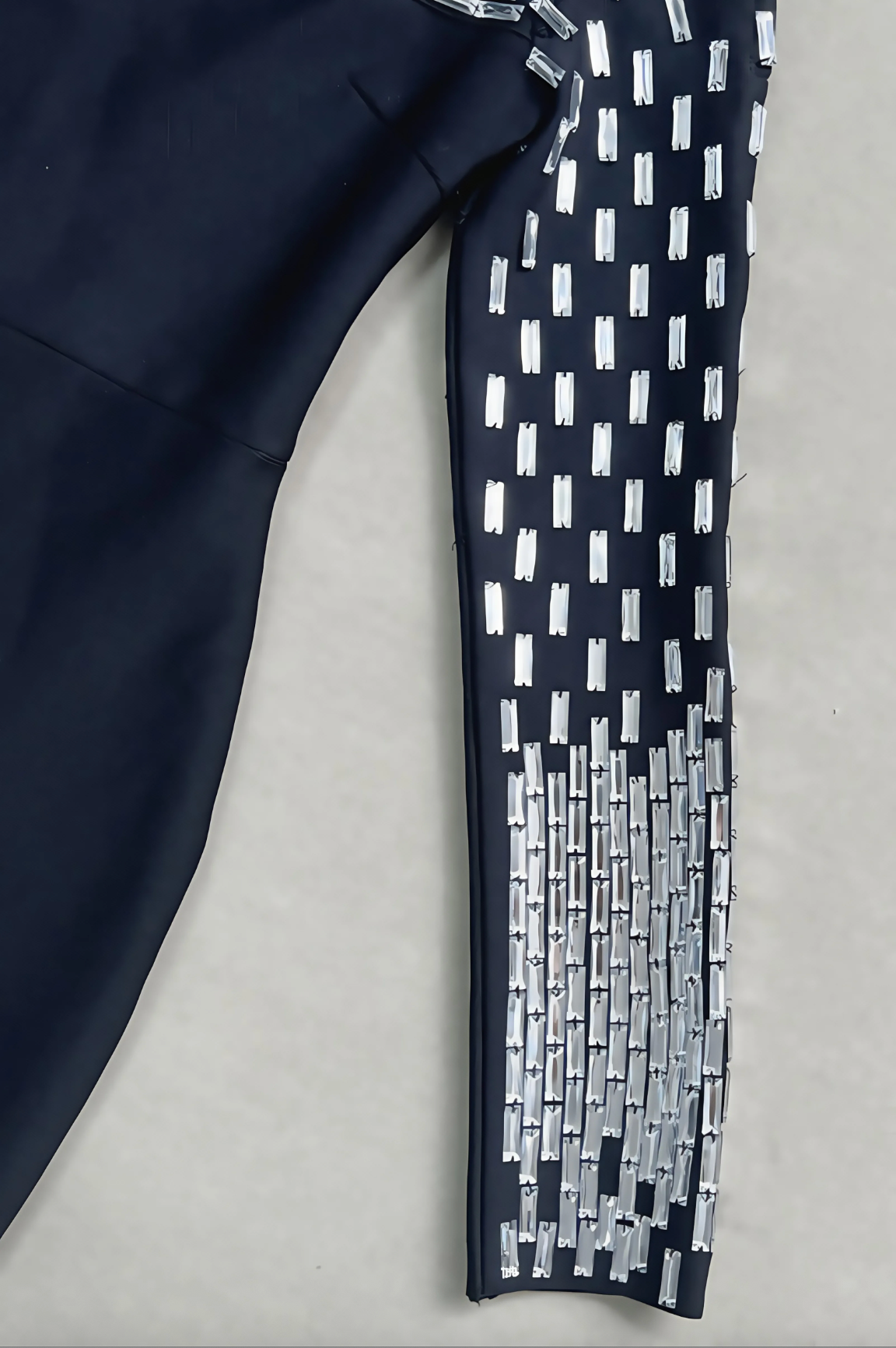 NOMI™ | Abito Maxi Bandage Nero con Dettagli Diamante