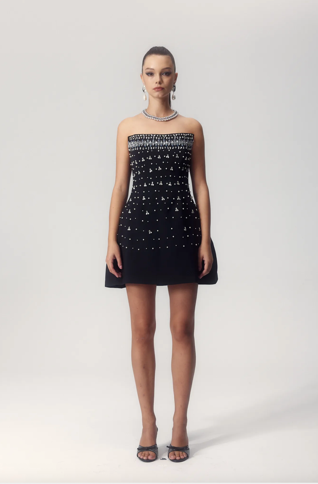 NOMI™ | Mini Abito con Pietre Strass