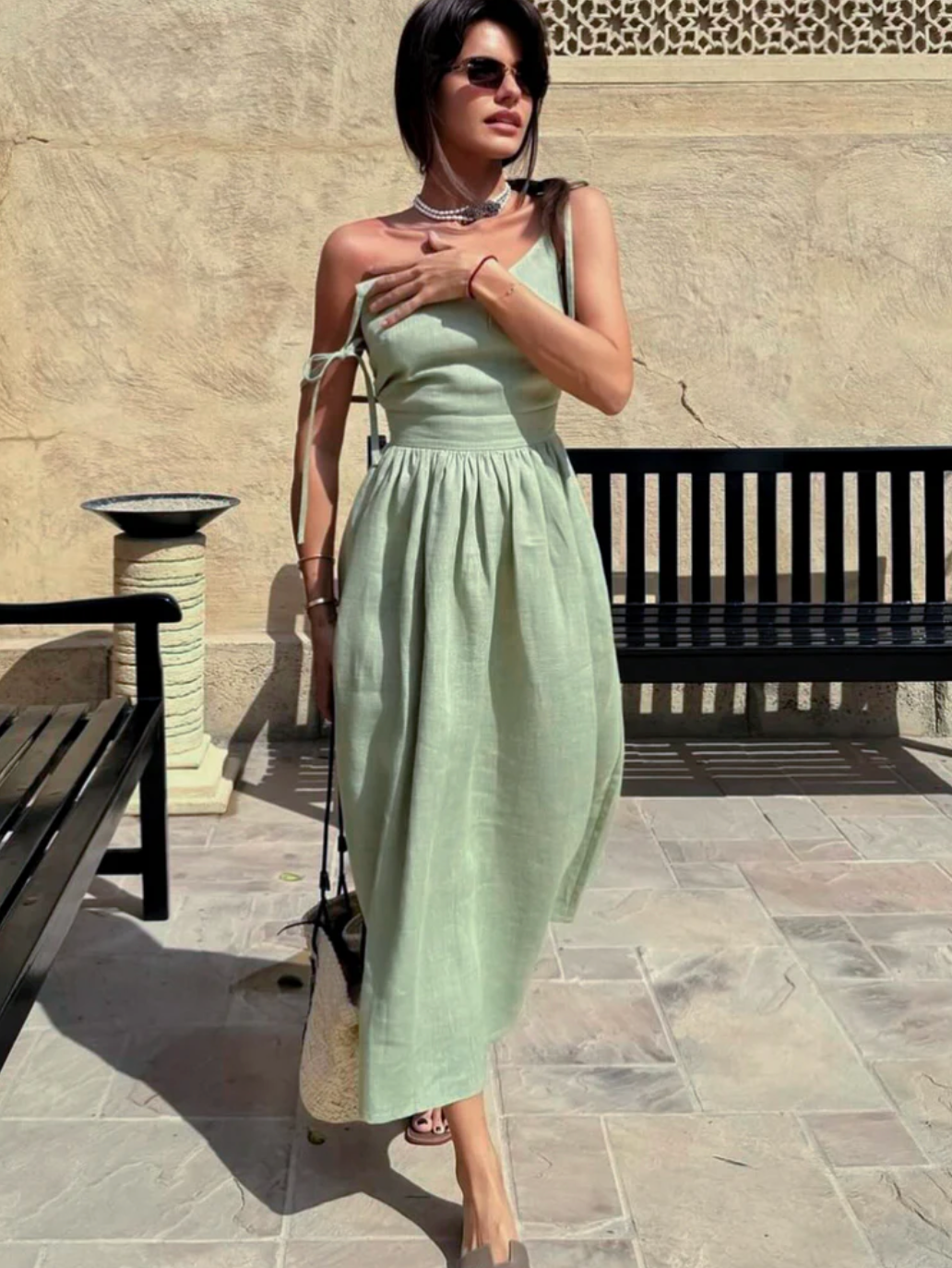 NOMI™ | Abito Midi in Cotone