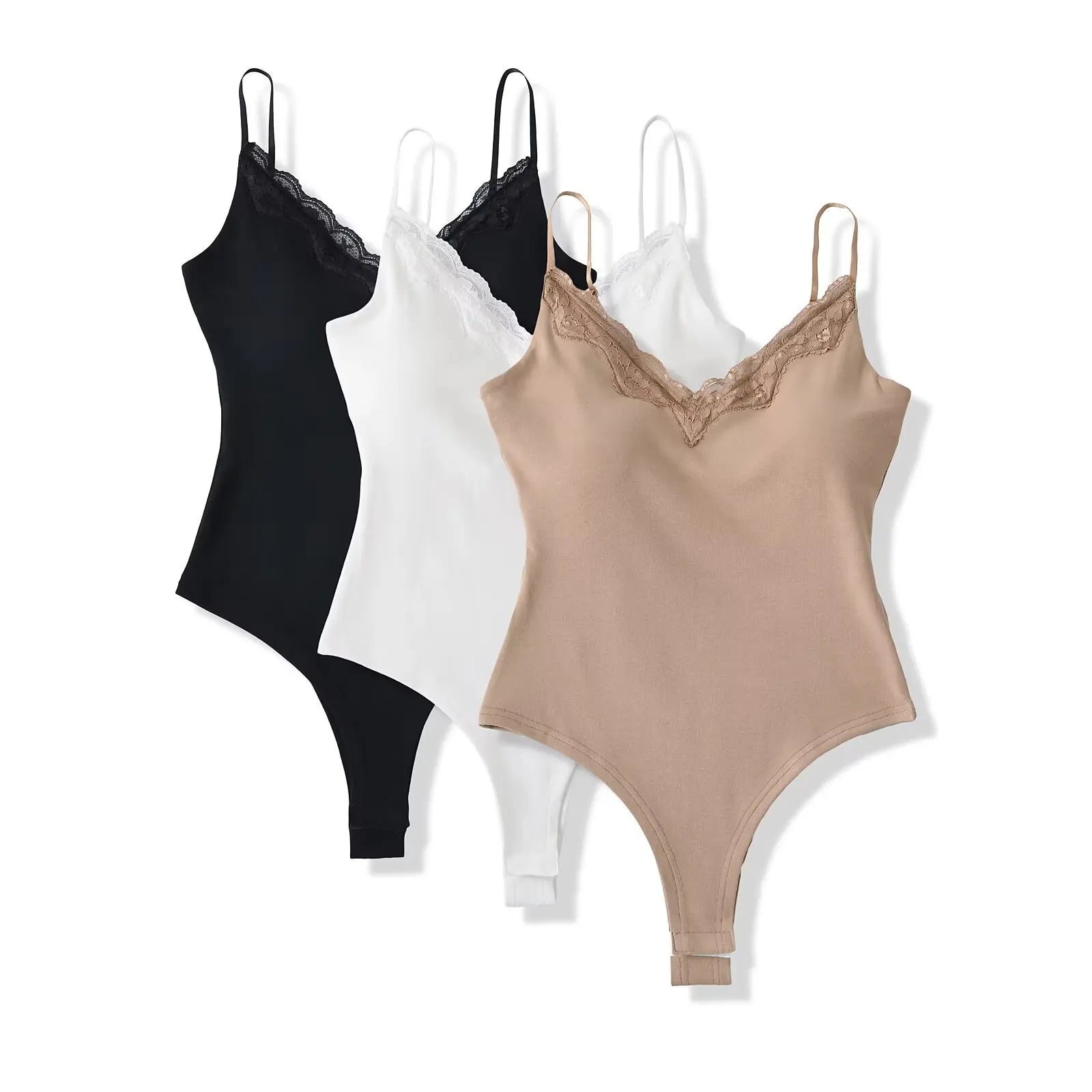 NOMI™ | Body con spalline sottili e rifiniture in pizzo