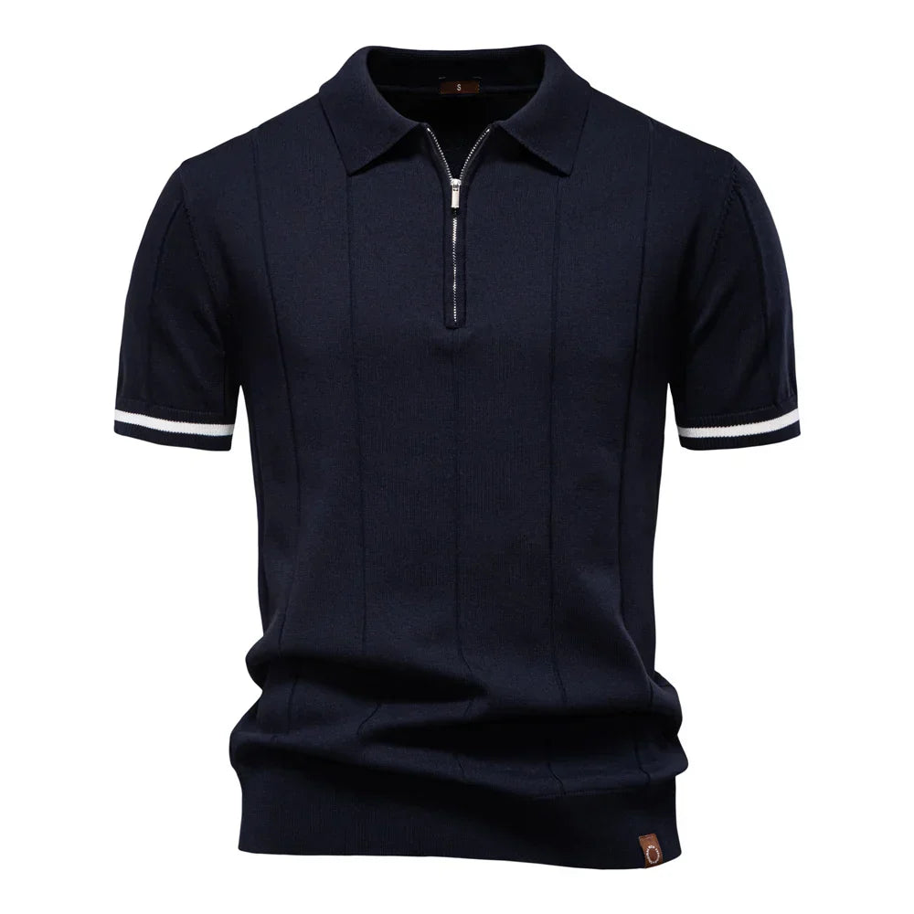 NOMI™ | Polo da Uomo con Zip