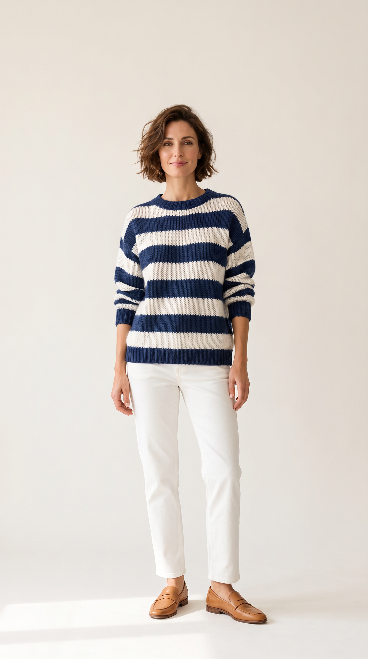 Maglione a Righe Girocollo