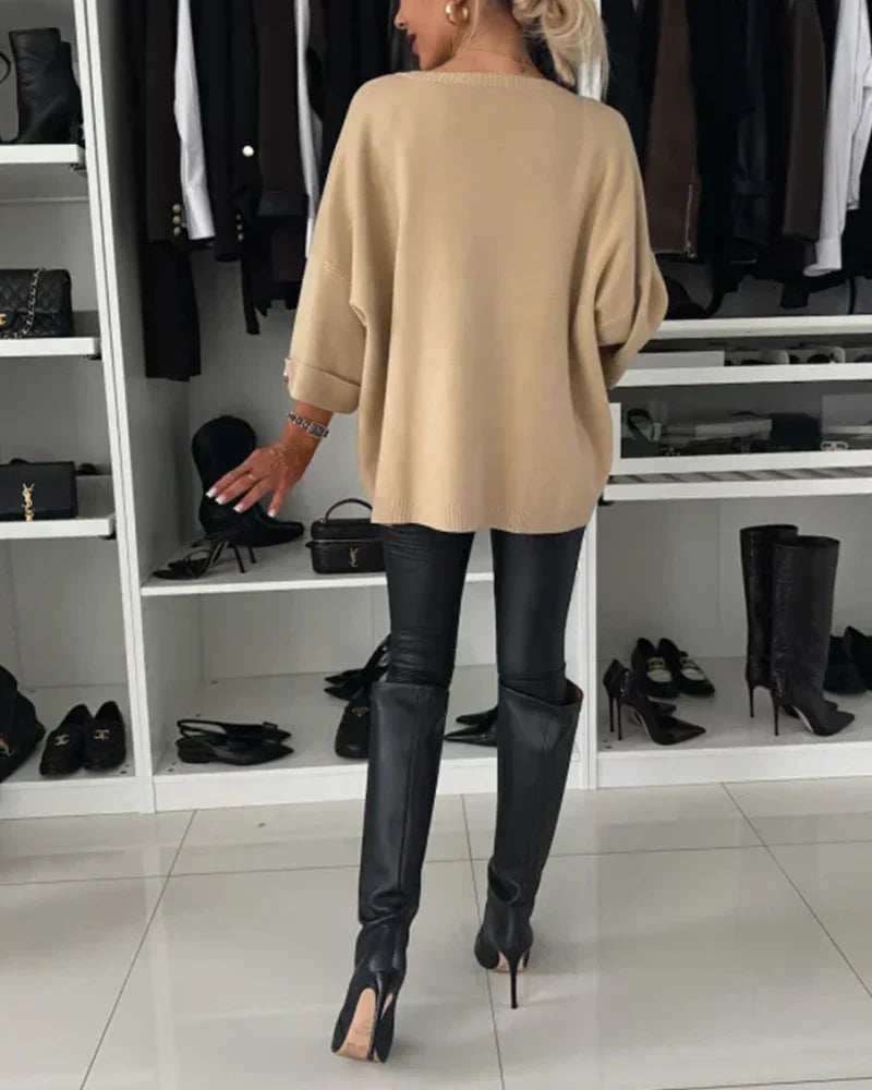 NOMI™ - Elegante maglione lavorato a maglia