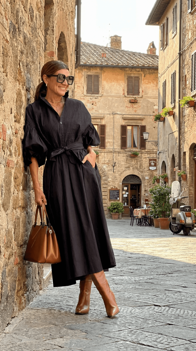 NOMI™| Abito Eleganza Essenziale - 100% COTONE - Nomi