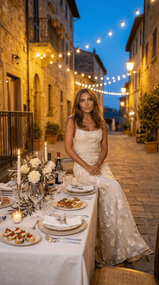 NOMI™| Abito Maxi con Fiori 3D - Nomi