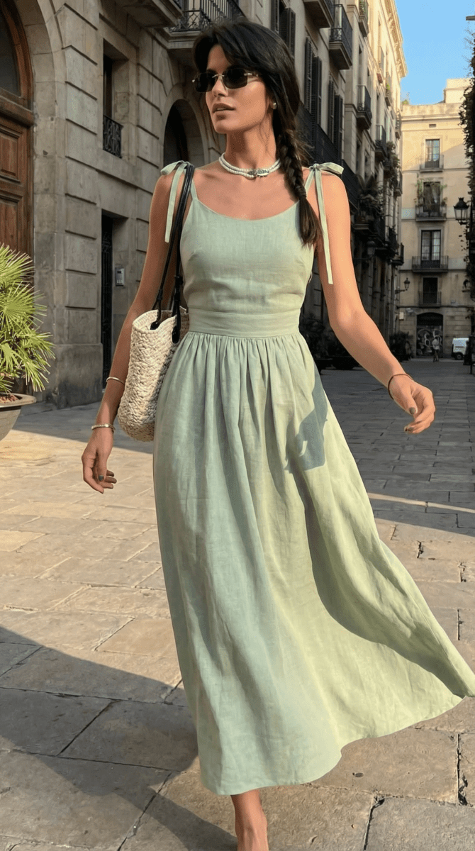 NOMI™ | Abito Midi in Cotone - Nomi