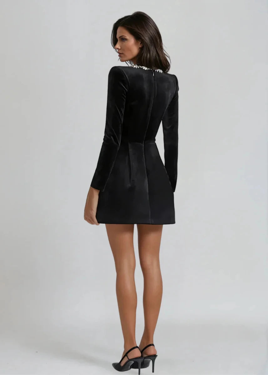 NOMI™ | Abito Mini in Velluto - Nomi