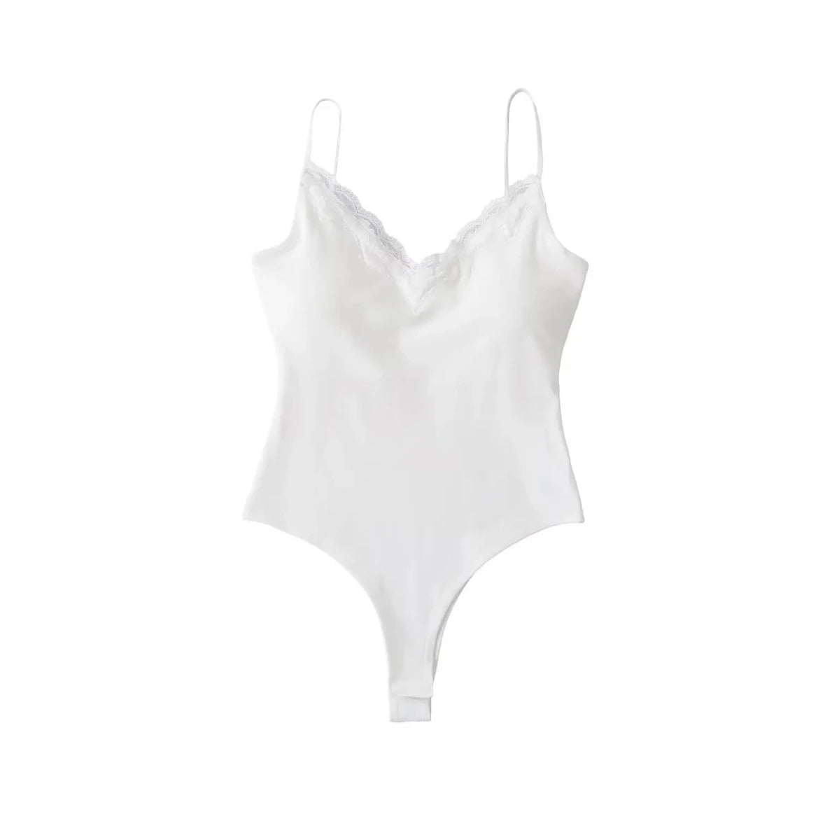 NOMI™ | Body con spalline sottili e rifiniture in pizzo - Nomi