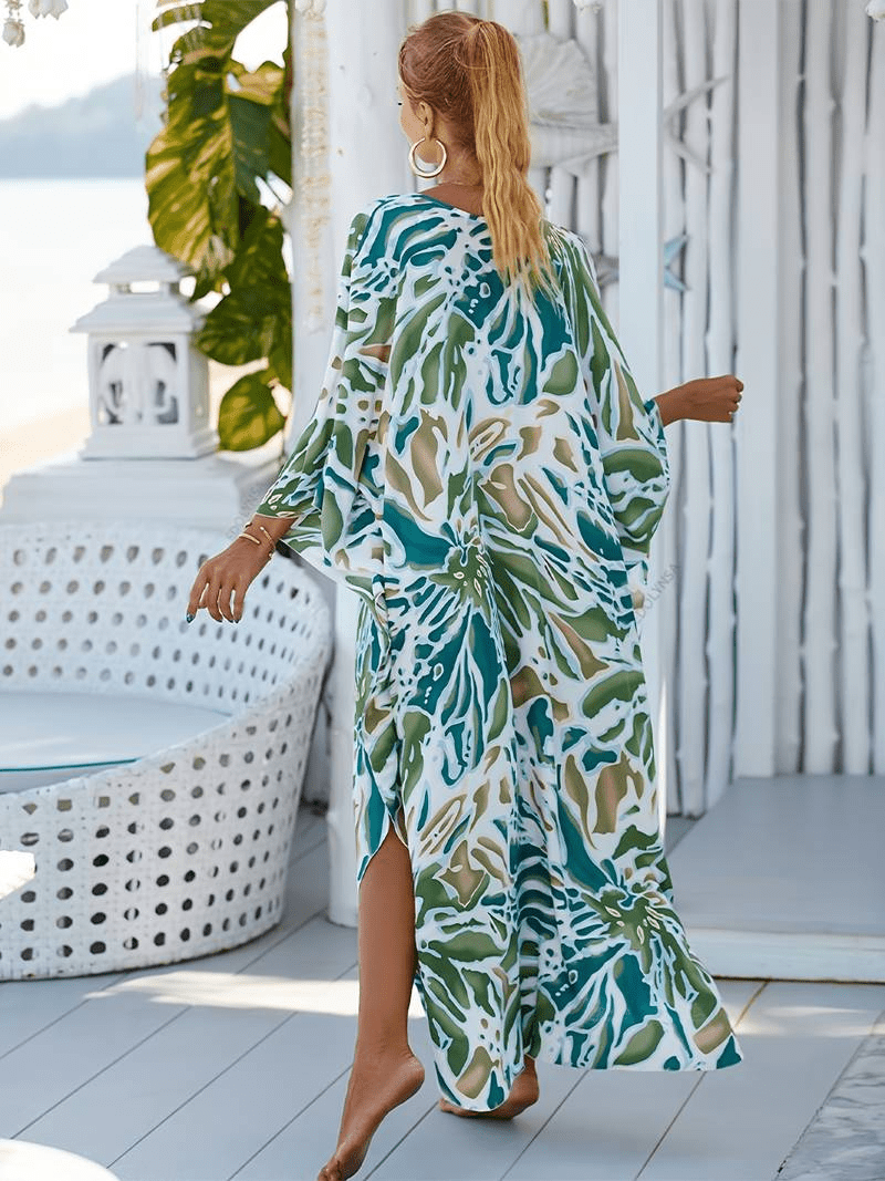 NOMI™ – Caftano elegante da spiaggia - Azzuro - Nomi
