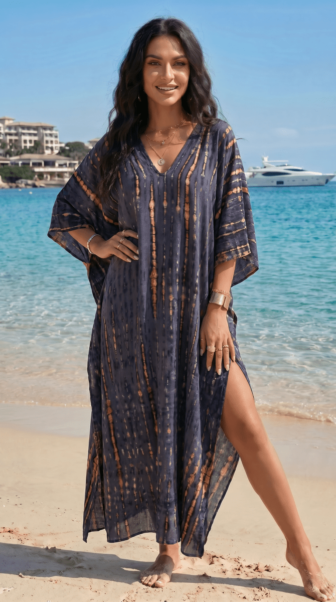 NOMI™ | Caftano Tie-Dye Maxi Da Spiaggia - Nomi