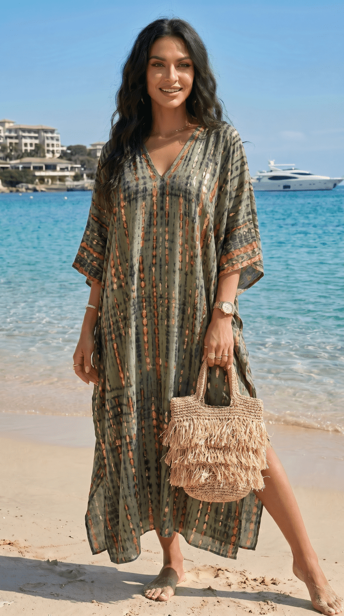 NOMI™ | Caftano Tie-Dye Maxi Da Spiaggia - Nomi