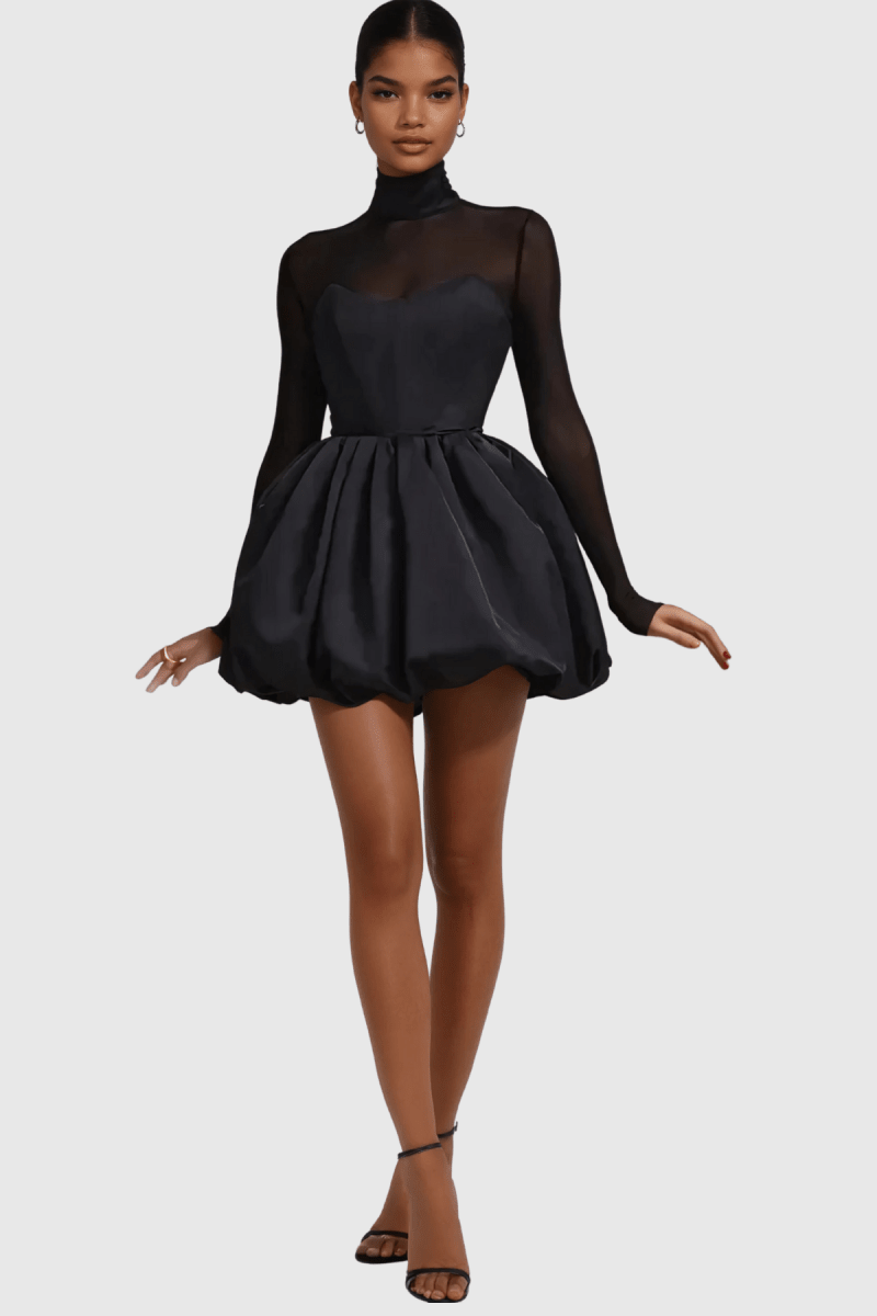 NOMI™ | Mini abito in satin con corsetto - Nomi