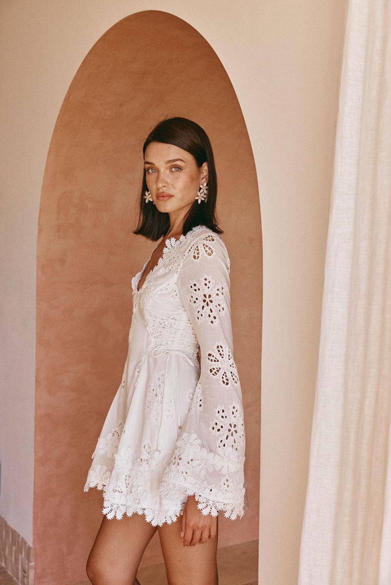 NOMI™ | Mini Dress - Abito Estivo Leggero con Dettagli Romantici - Nomi