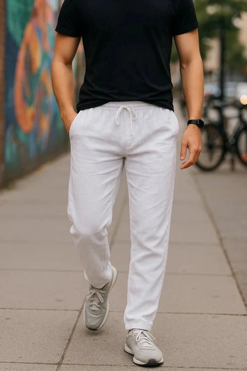 NOMI™- Pantaloni in Lino da Uomo – Casual, Traspiranti e Comodi - Nomi