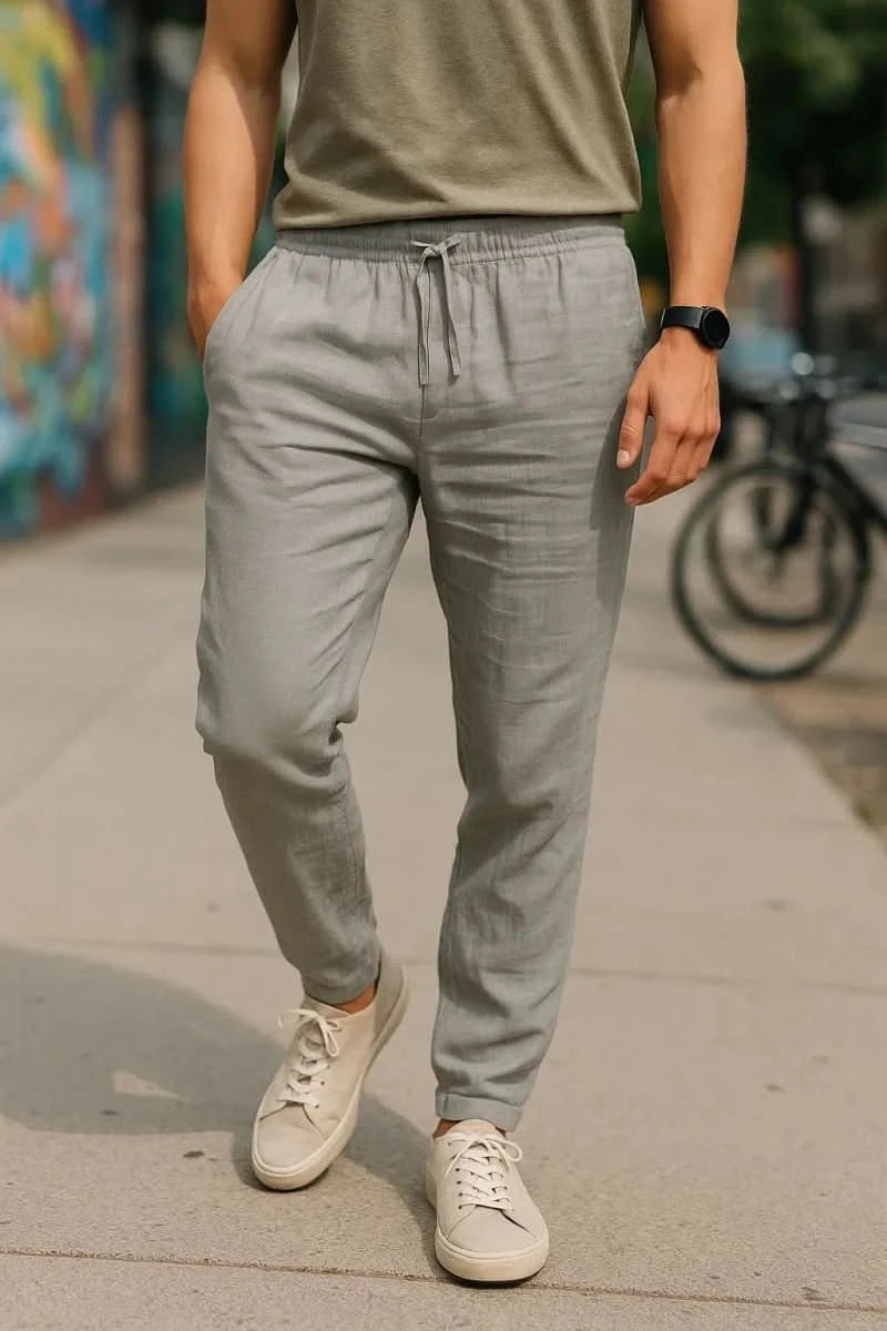 NOMI™- Pantaloni in Lino da Uomo – Casual, Traspiranti e Comodi - Nomi