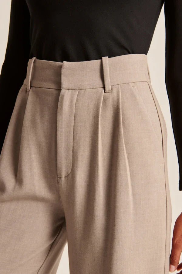 NOMI™ | Pantaloni Sartoriali Beige - Nomi