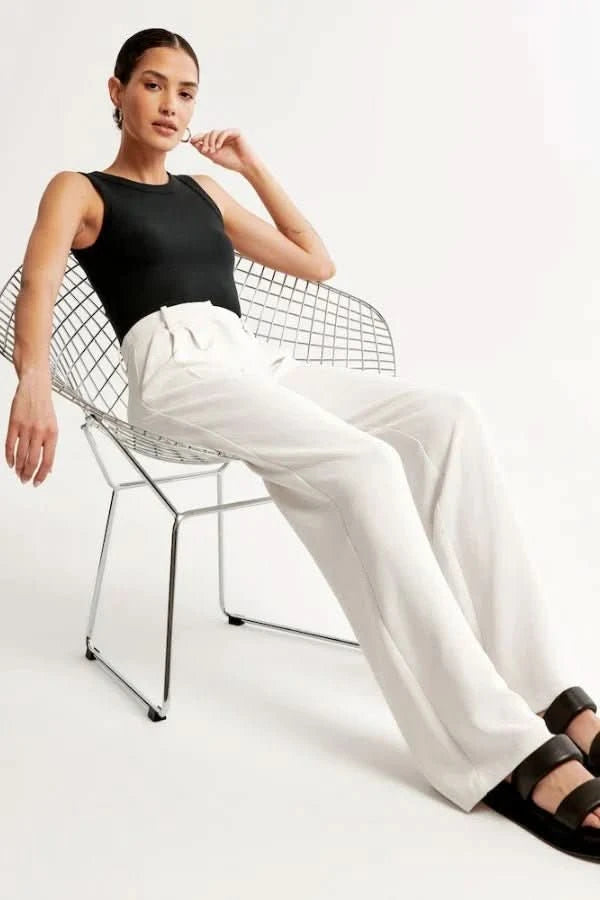NOMI™ | Pantaloni Sartoriali Bianco - Nomi
