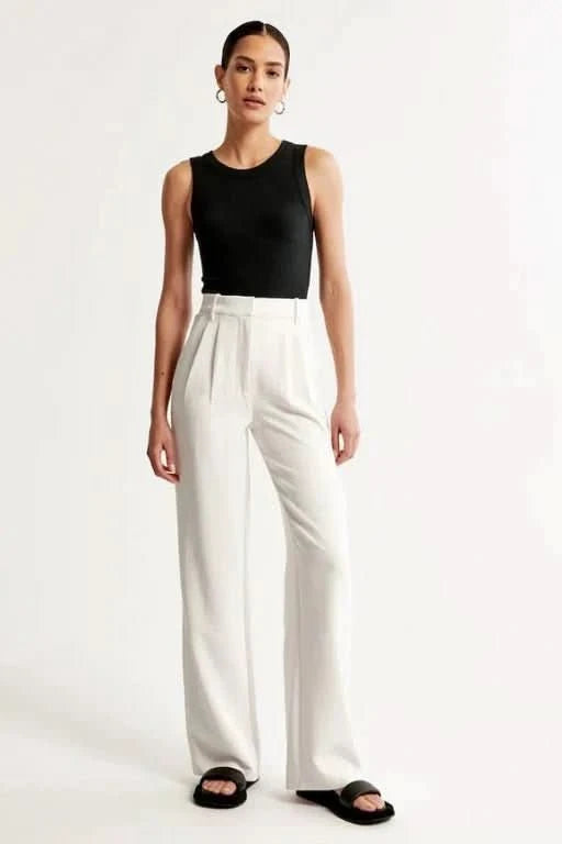 NOMI™ | Pantaloni Sartoriali Bianco - Nomi