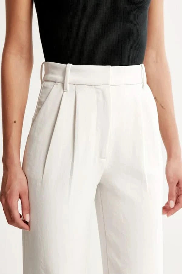 NOMI™ | Pantaloni Sartoriali Bianco - Nomi
