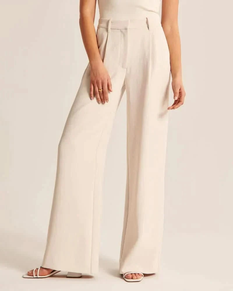 NOMI™ | Pantaloni Sartoriali Crema - Nomi