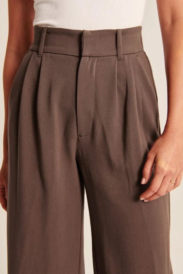 NOMI™ | Pantaloni Sartoriali Marrone - Nomi