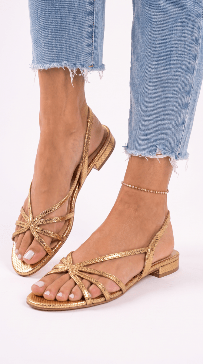 NOMI™ | Sandali Flat con Cinturini Intrecciati - Nomi