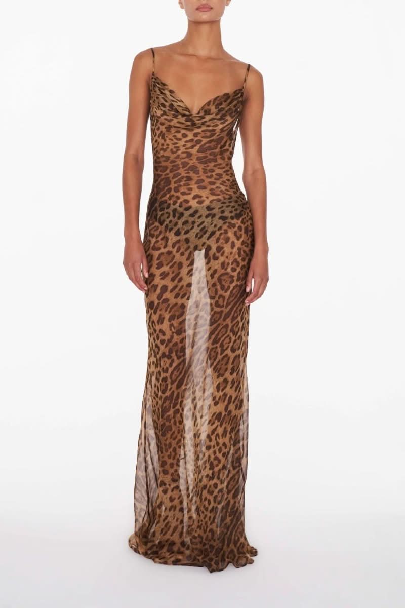 NOMI™ | Wild Elegance – Maxi Abito Animalier - Nomi