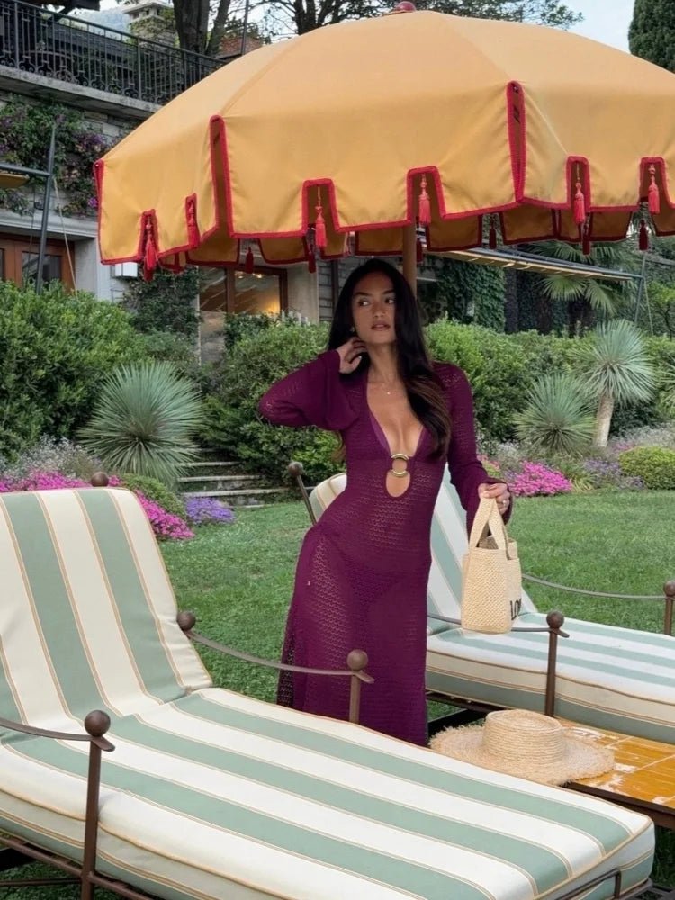 Nomii™ - Abito Estivo Lungo con Dettaglio ad Anelli - Nomi