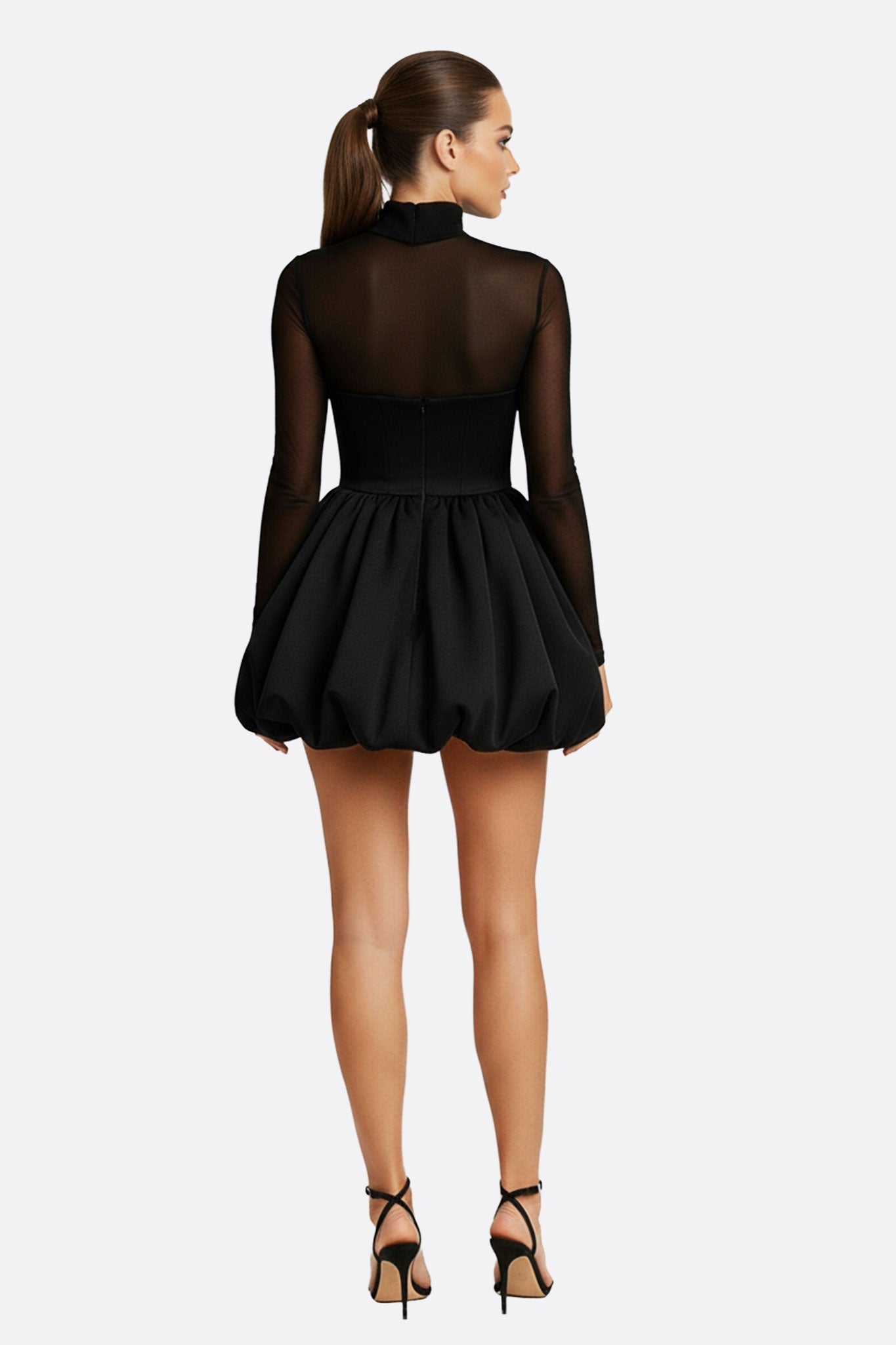 NOMI™ | Mini abito in satin con corsetto