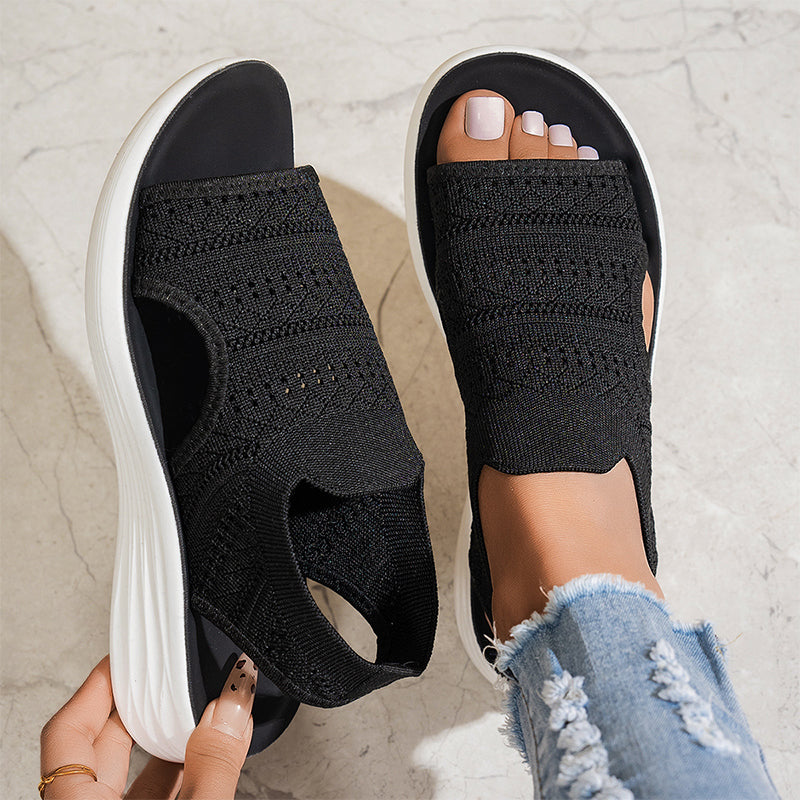 NOMI™ | Sandali Knit con Plateau