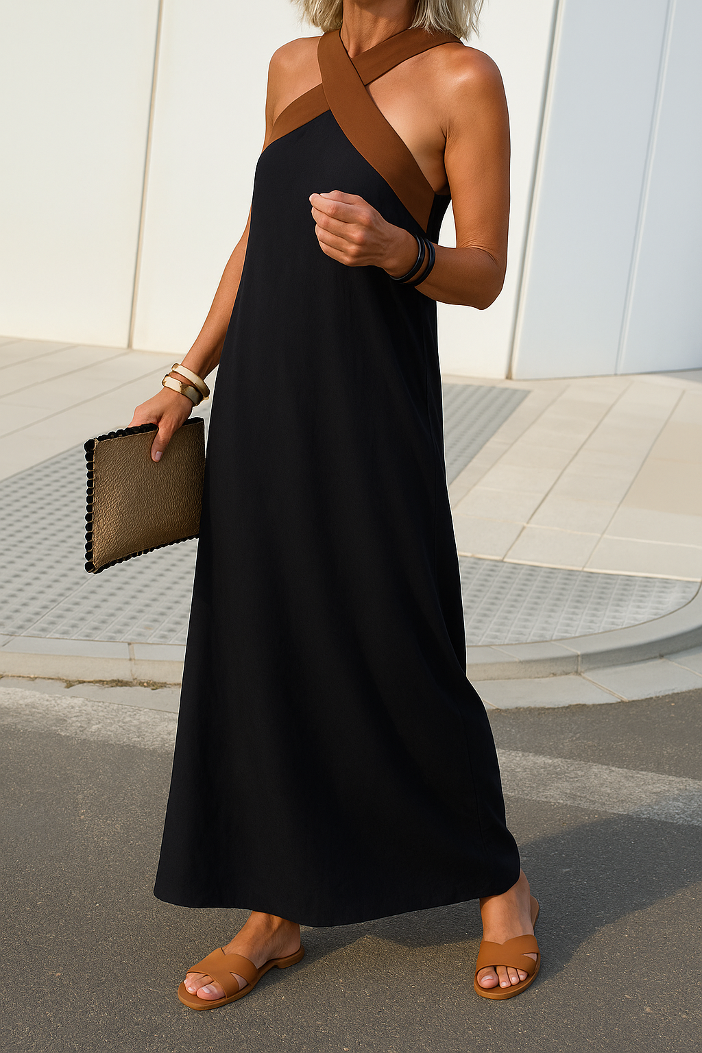 Nomi - Abito elegante con scollo incrociato