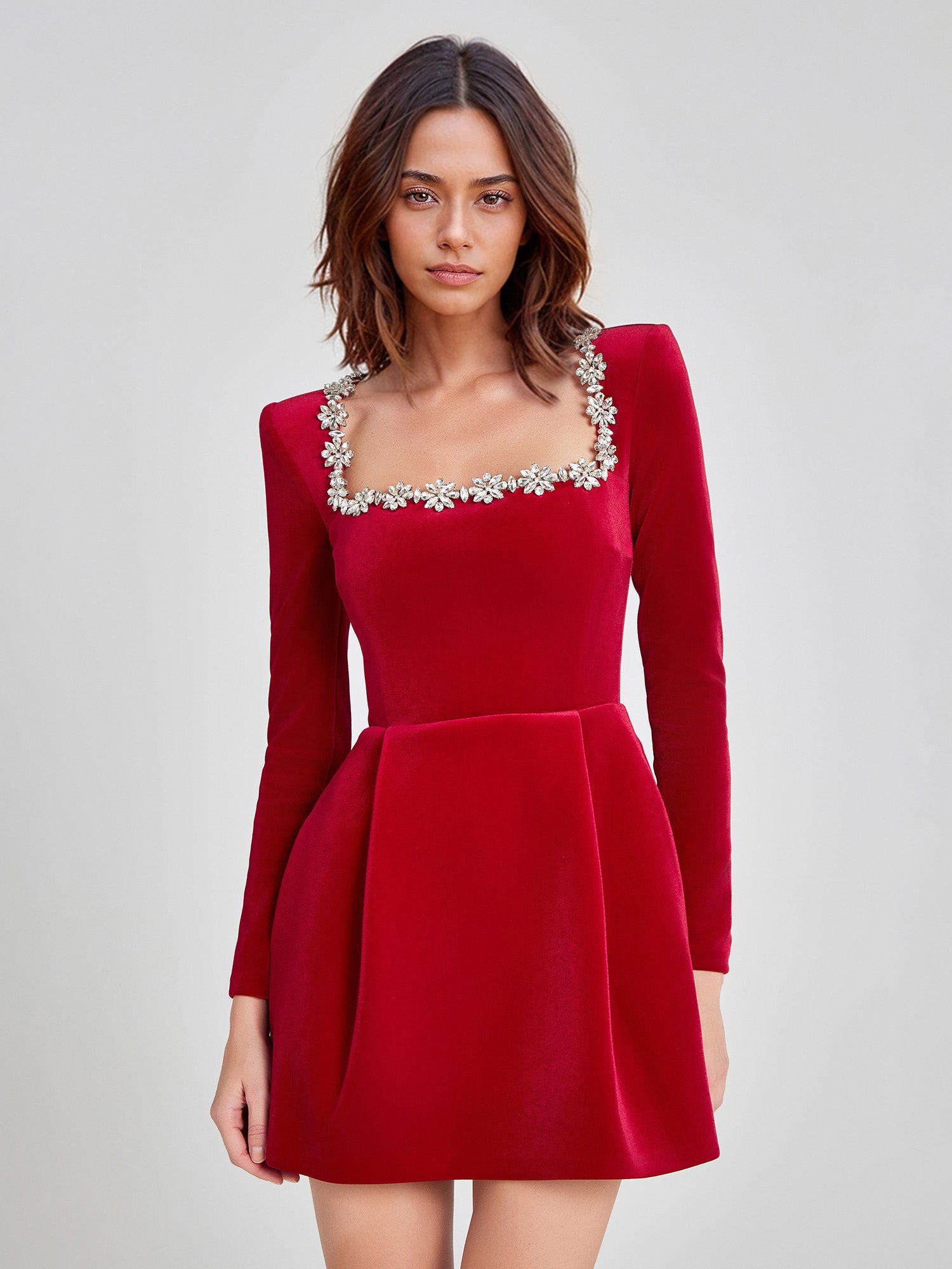 NOMI™ | Abito Mini in Velluto