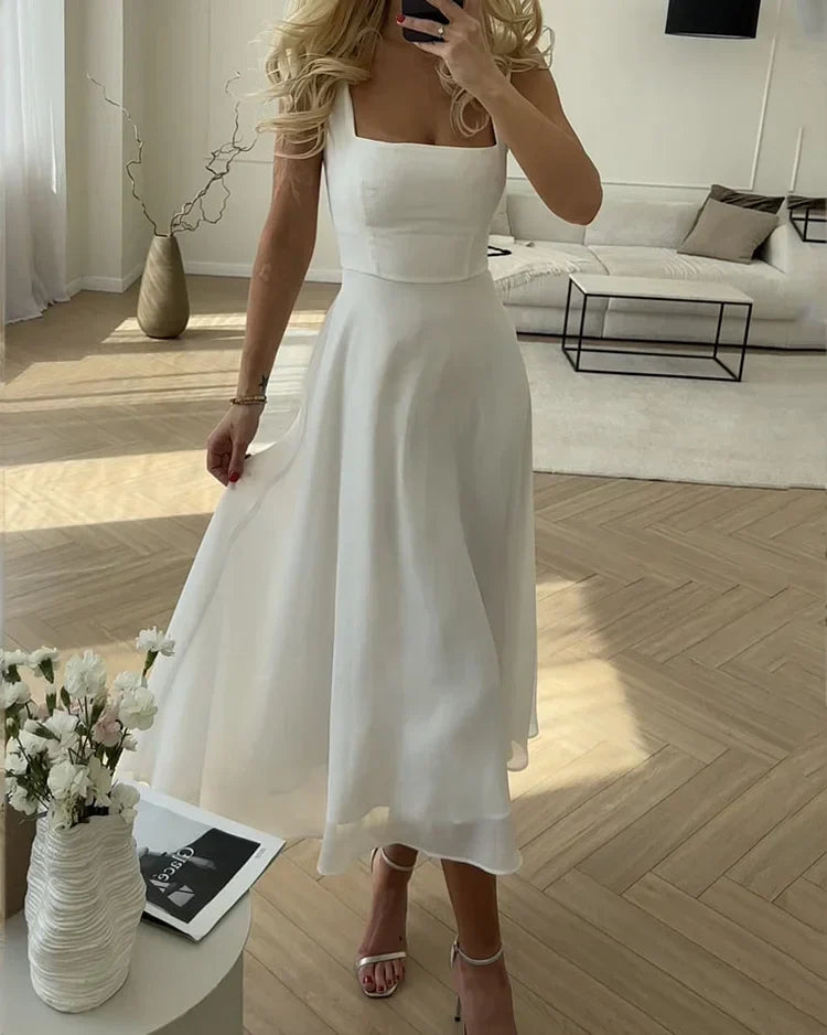 NOMI™ - Abito Lungo Elegante in Chiffon Semi-Trasparente