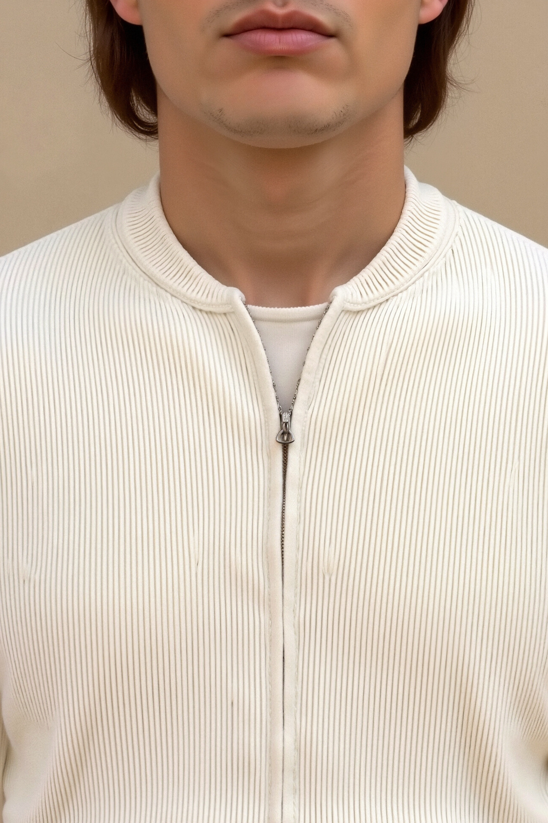 NOMI™ - Cardigan girocollo in maglia a tinta unita