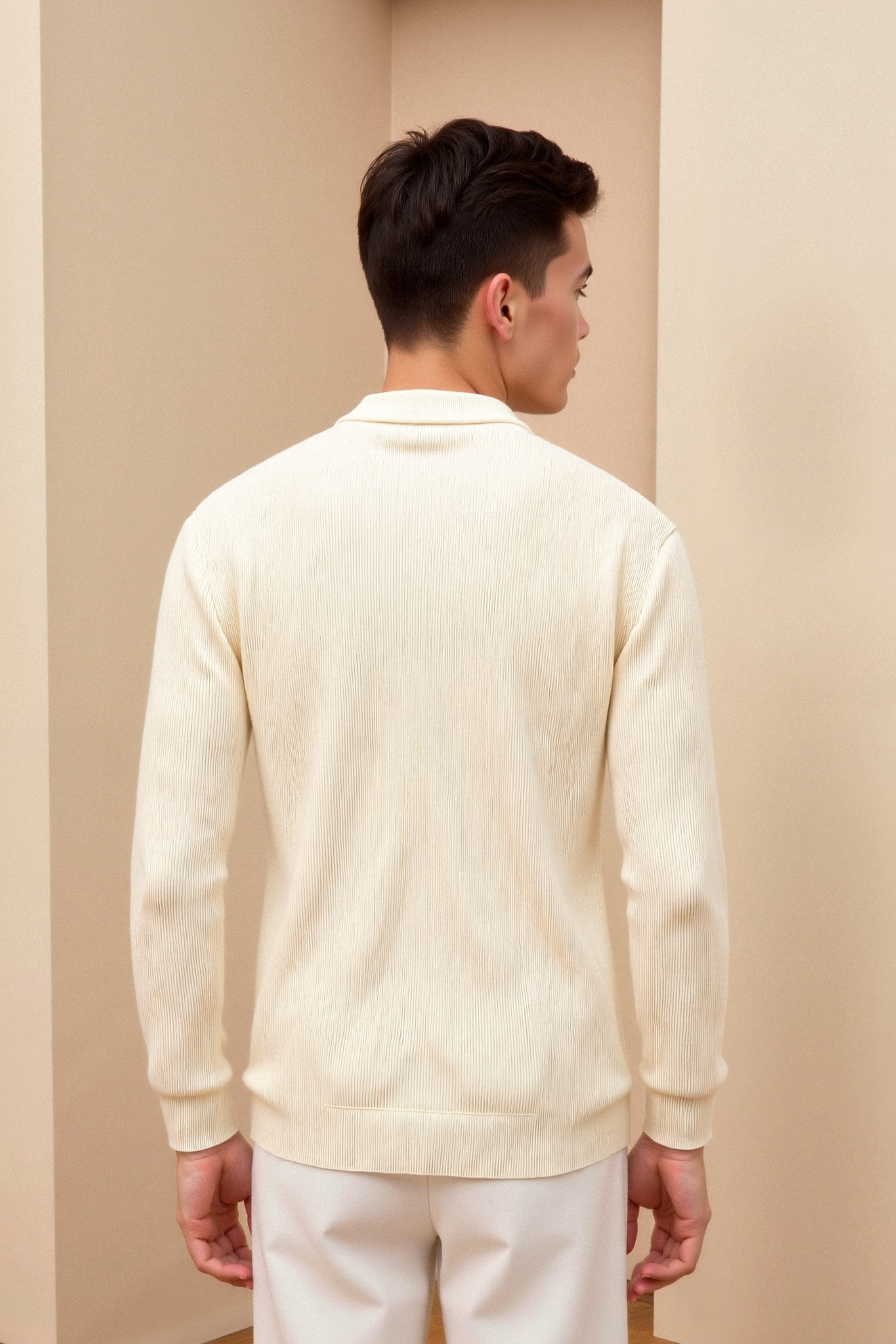 NOMI™ - Cardigan girocollo in maglia a tinta unita