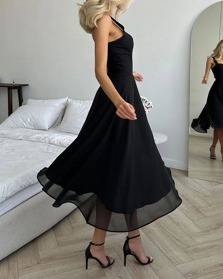 NOMI™ - Abito Lungo Elegante in Chiffon Semi-Trasparente