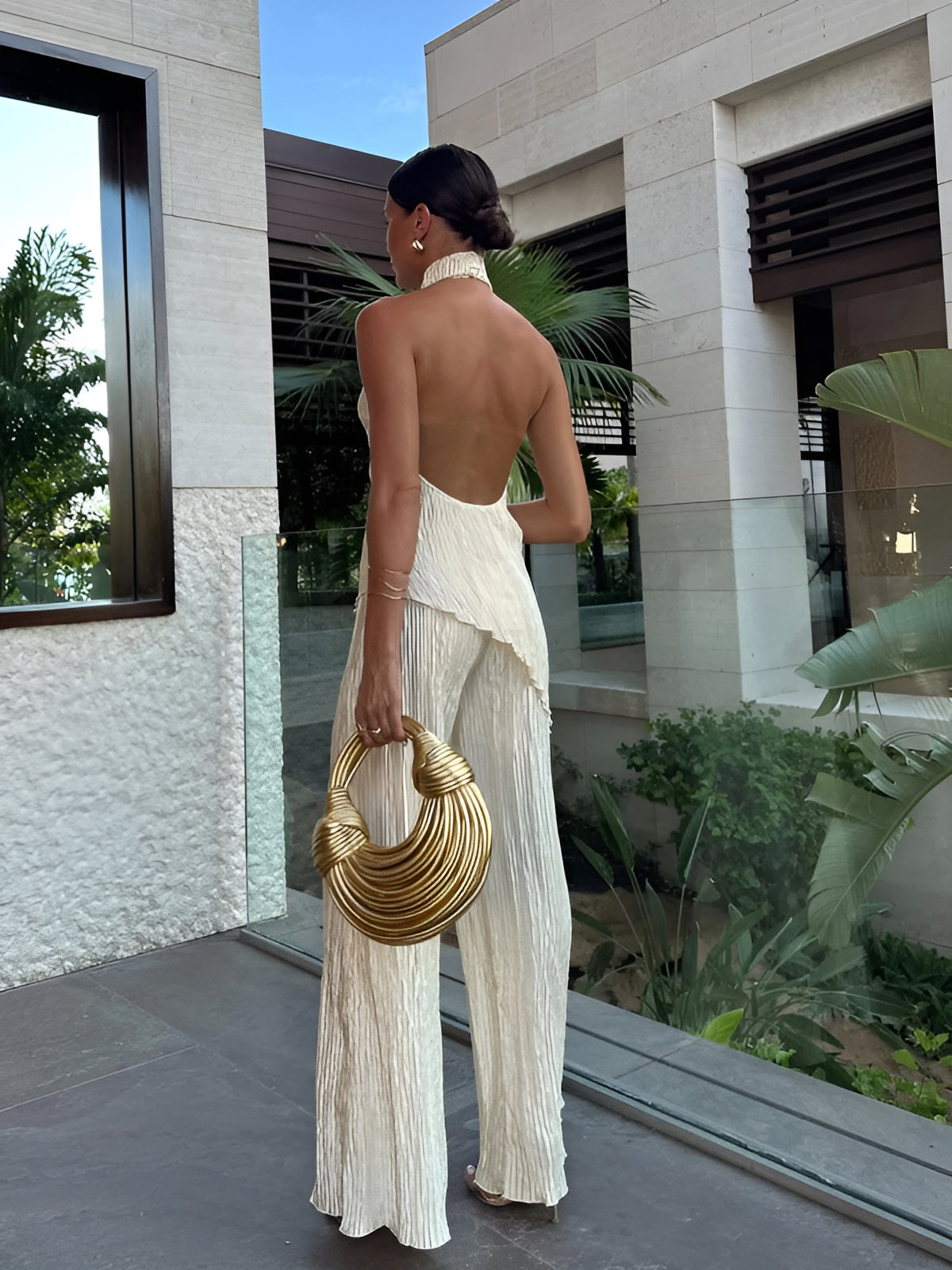 NOMI™ | Completo Plissé Elegante