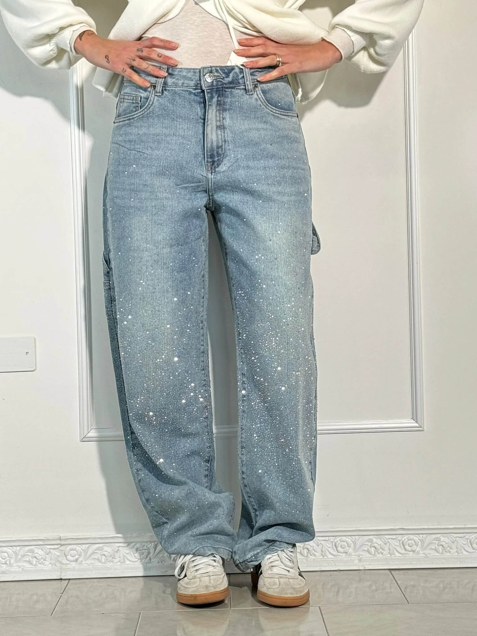 NOMI™ - Jeans a diamante