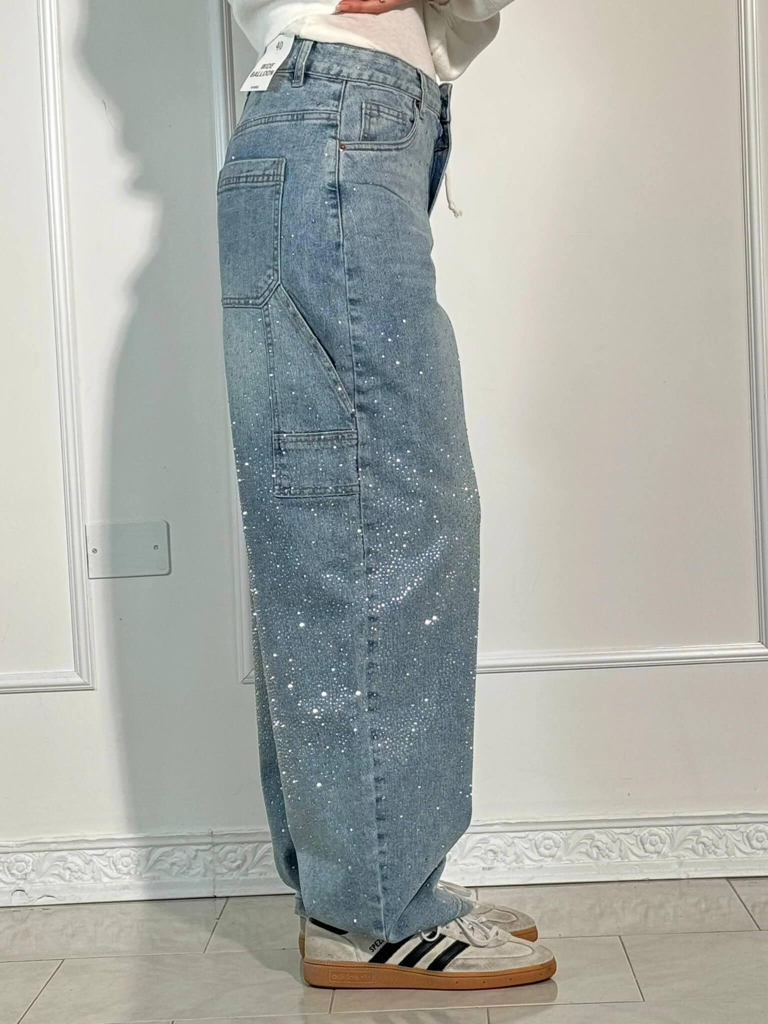 NOMI™ - Jeans a diamante