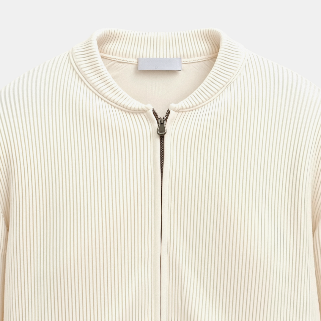 NOMI™ - Cardigan girocollo in maglia a tinta unita