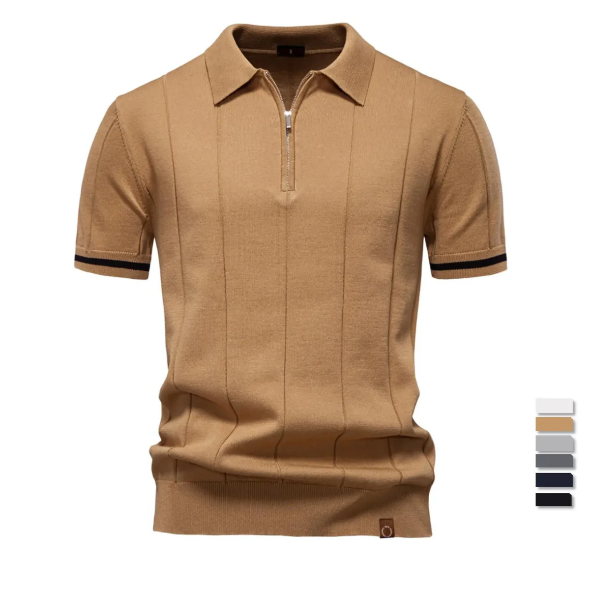 NOMI™ | Polo da Uomo con Zip
