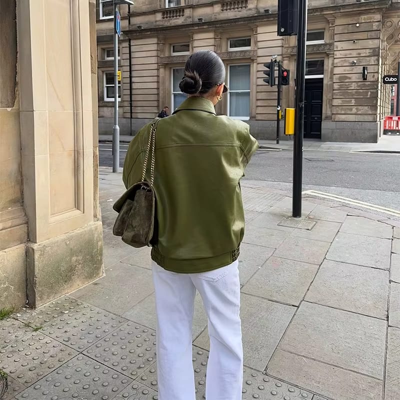 NOMI™ | Giacca in pelle oversize