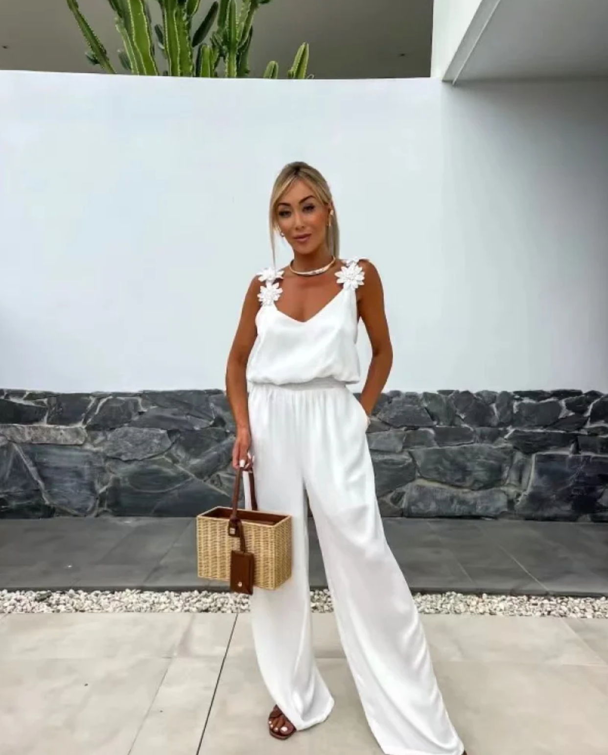 Nomi - Tuta Estiva Donna con Fiori | Elegante Jumpsuit Femminile