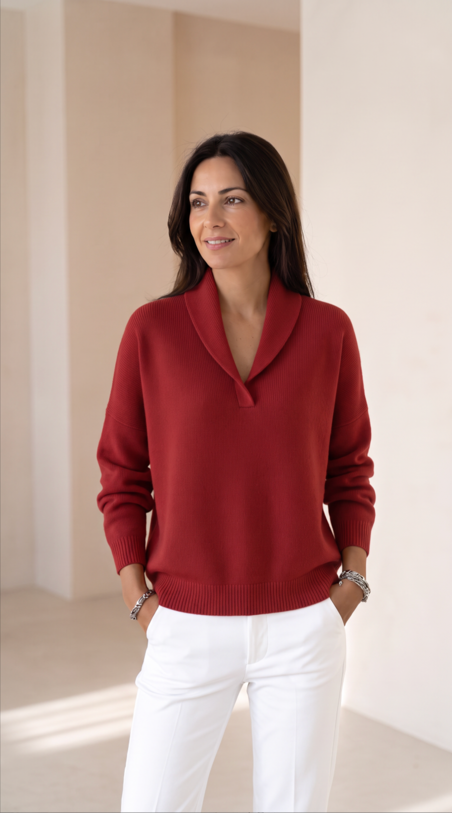 NOMI™ | Maglione con Collo a Scialle