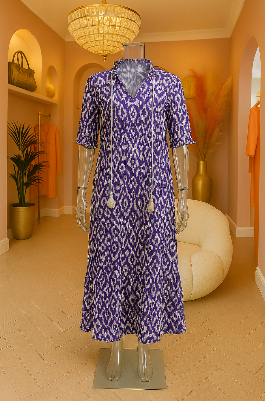 Nomi™- Abito Estivo Boho Vintage con Scollo a V