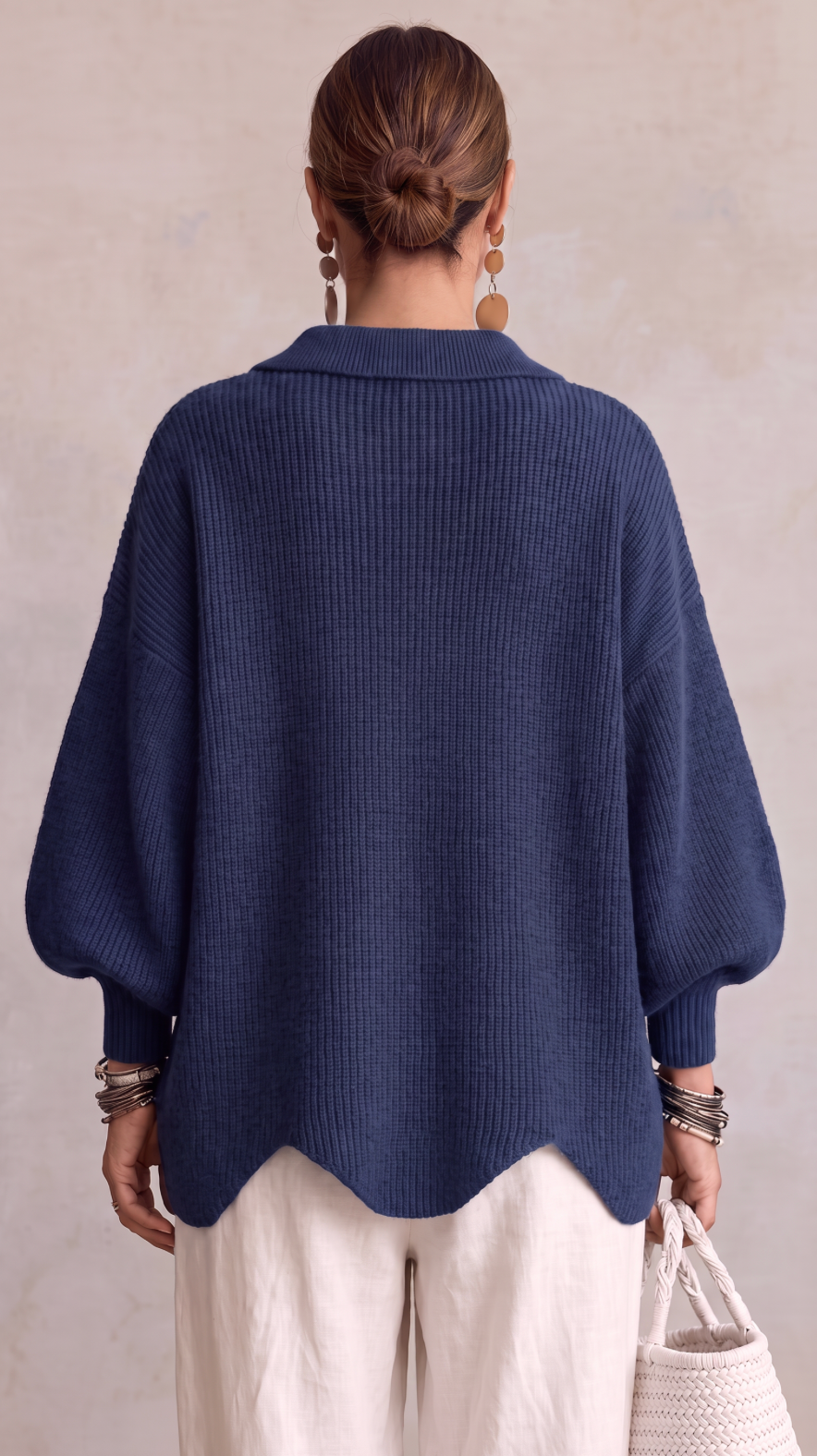 NOMI™ | Cardigan Oversize con Bottoni Dorati Maxi